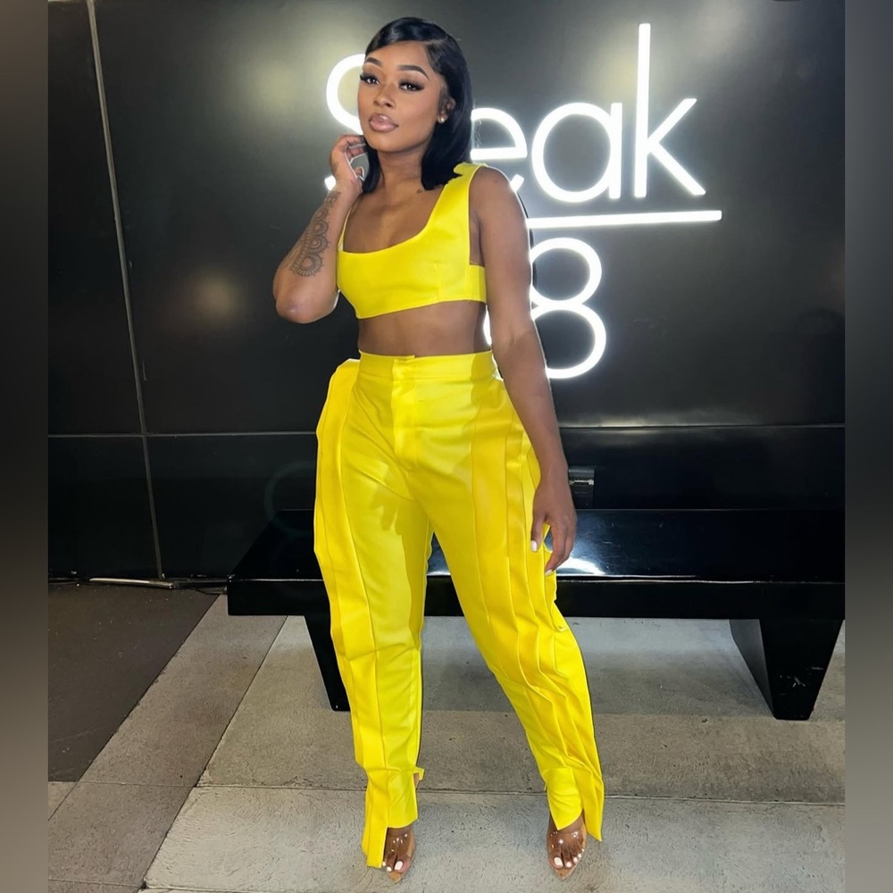 Vibrant Yellow Crop Top